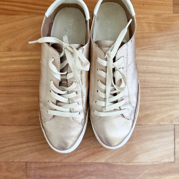 SOLUDOS - Ibiza Platform Leather Sneaker - Womens - Rose Gold - 10 - Picture 5 of 10